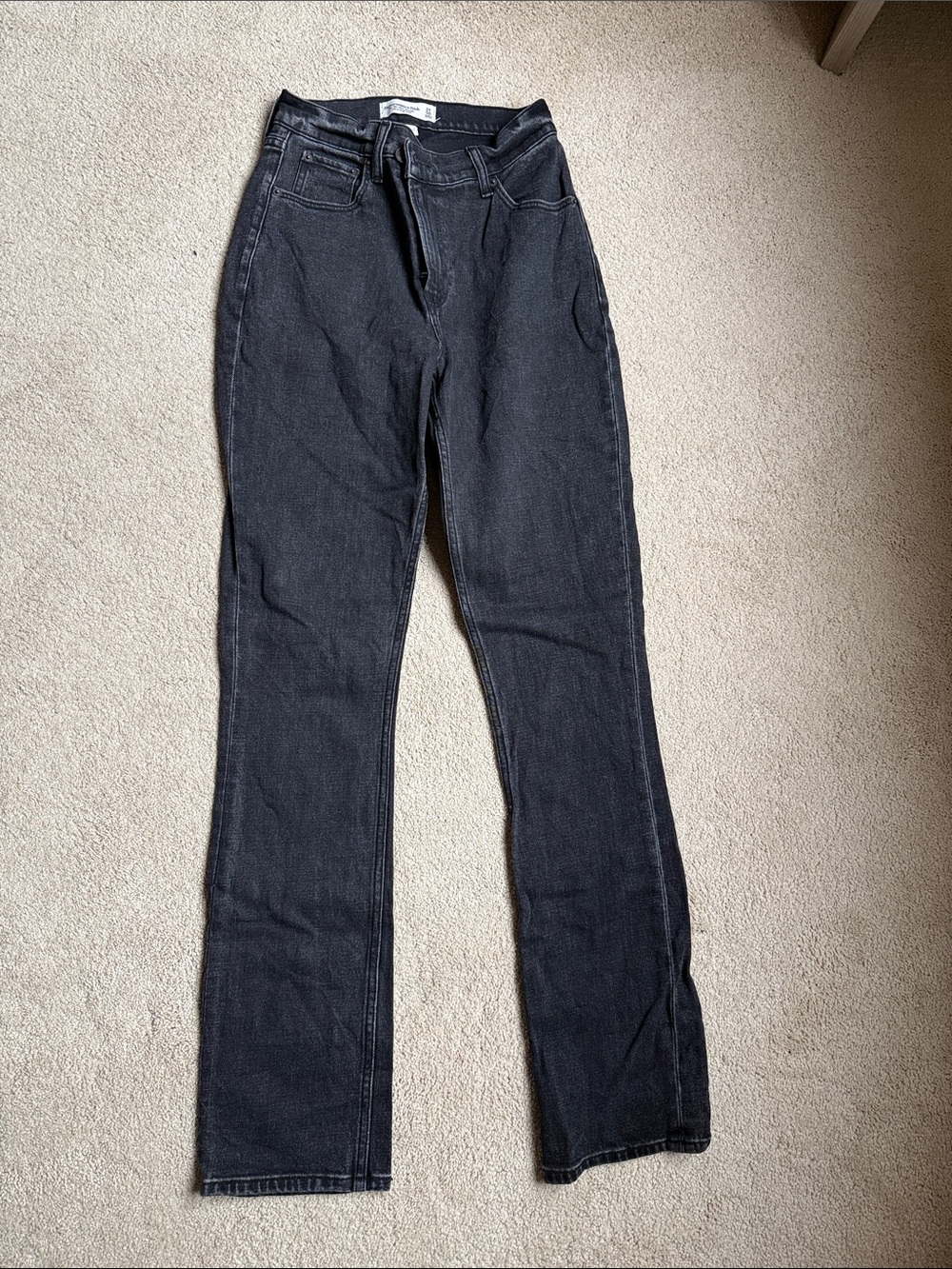Abercrombie & Fitch Black High-Rise Straight Jeans